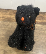Russ Berrie Screech Cat 100659 Halloween Retired Sparkly 7" Plush