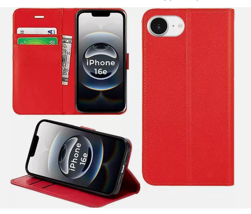Funda Para iPhone 16e 16 15 14 13 12 11 8 7 Plus Max SE Cuero Abatible Billetera Cubierta - Imagen 11 de 14