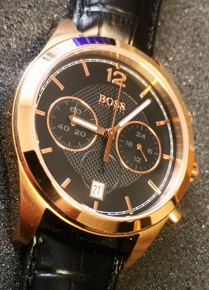 Boss rose top gold mens watch