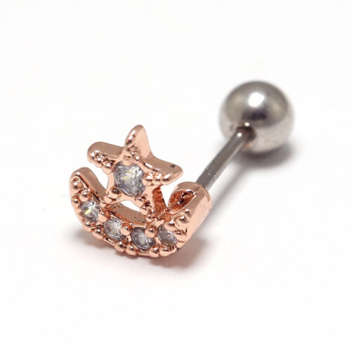 Gem Crystal Ear Cartilage Helix Ring Bar Stud Ear Cuff Climber Piercing Earring - Picture 14 of 268