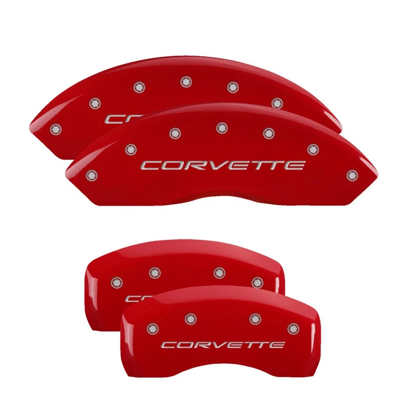 Juego de 4 cubiertas de pinza rojas MGP 13007SCV5RD para Chevy Corvette C5 1997-2004 Foto 2 de 2