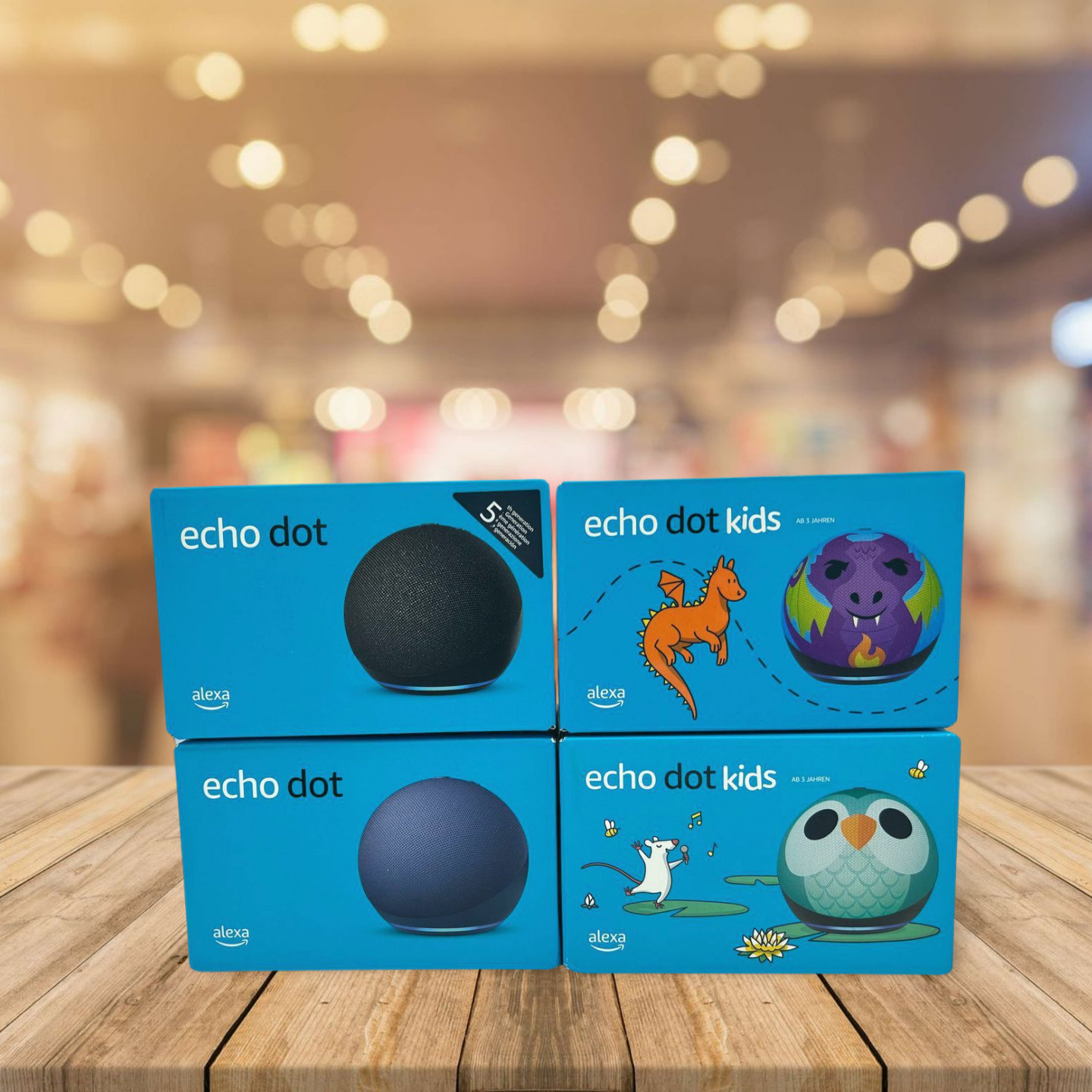 Thumbnail - Amazon Echo Dot 5. Generation Anthrazit Tiefseeblau Weiß Kids Eule