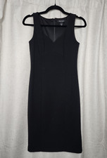WHITE HOUSE BLACK MARKET Womens Little Black Dress Sweatheart Neck Sleeveless 00