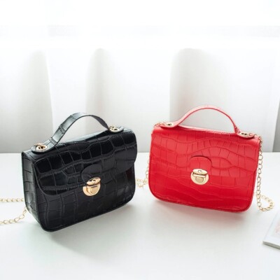 Women Small Crossbody Handbags Classic Chain Strap Purse Crocodile Pattern