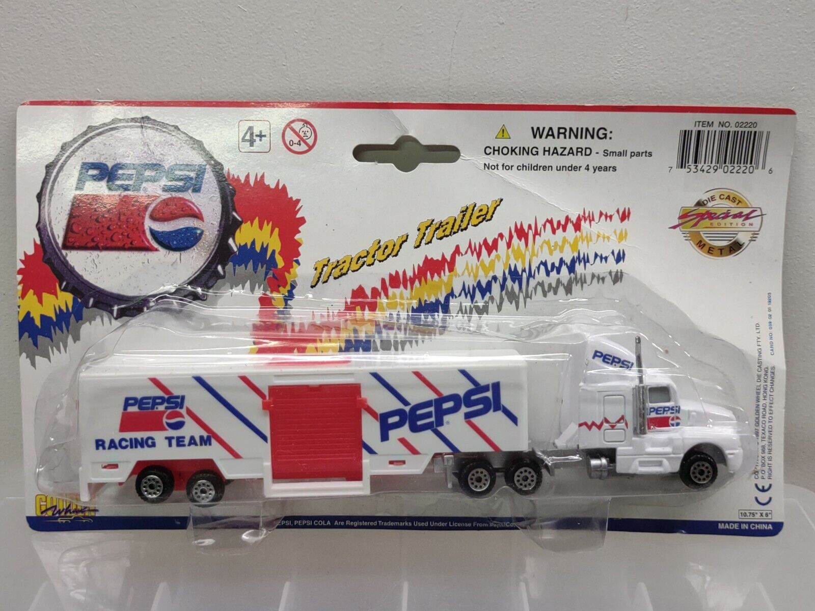 Golden Wheel ~ Pepsi Racing Team Car Transporter ~ Die Cast, Unopened