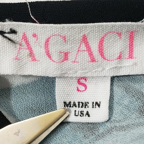 Agaci Halter Top Semi Trasparente Multicolore Floreale Nero Bias Straps Orlo Fluido S - Foto 8 di 10