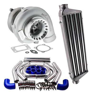 GT35 GT3582 Turbo Kit T3 AR.70/63 Turbo Charger with Intercooler & Pipe Set