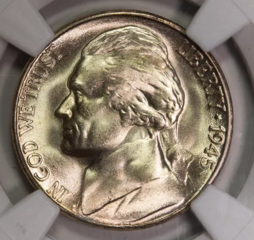 1945 S NGC MS67 Jefferson Nickel item#P17438