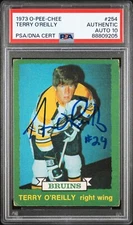 Terry O'Reilly RC 1973 O-Pee-Chee #254 Signed PSA 10 Gem Mint Auto