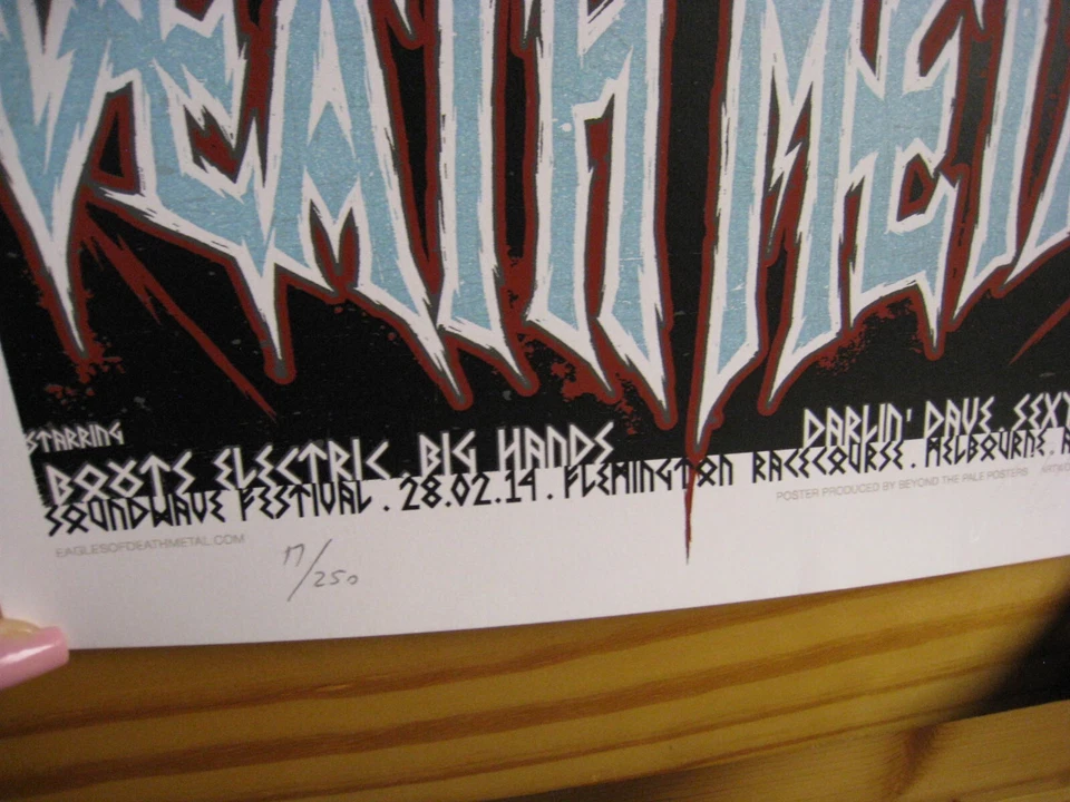 Eagles of Death Metal Poster Queens of the Stone Age S/N Signed Numbered - Image 2 of 3