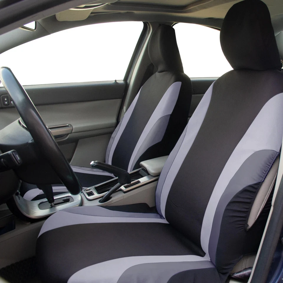 Juego completo de fundas protectoras de asiento de coche de tela de poliéster estilo deportivo Foto 2 de 4