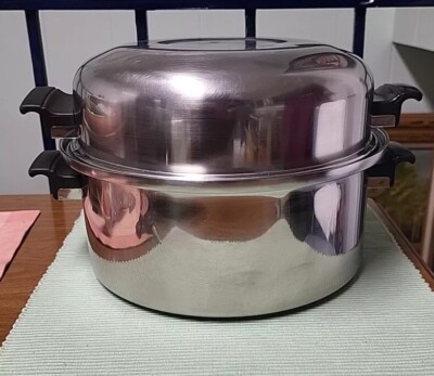 Vintage Permanent 5 Ply  Multicore Stainless Steel 6 Qt. Stock Pot w/ Lid, NICE!