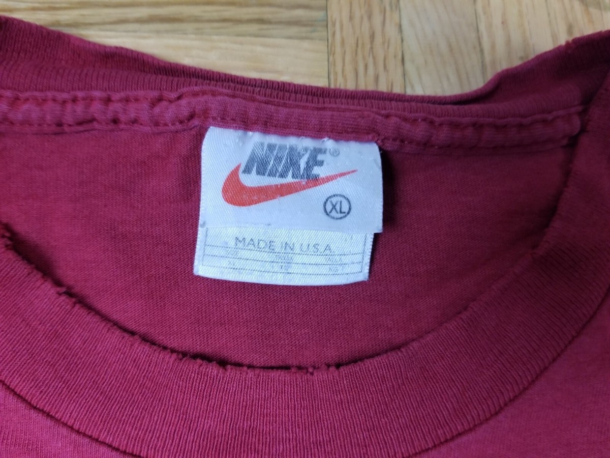 VINTAGE 90' NIKE DISTRESSED FADED RED T-SHIRT XL | eBay