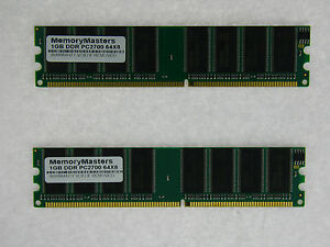 2GB 2X1GB DDR Memory PC2700 FOR DESKTOP COMPUTER 184 PINS