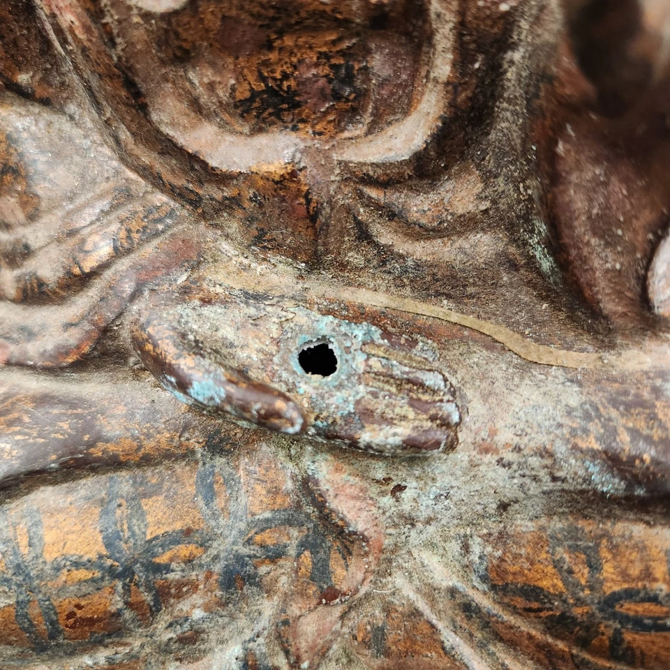 Antiga pose sentada lacada dourada-bronze Buda Dinastia Ming 9" de altura - Imagem 3 de 4