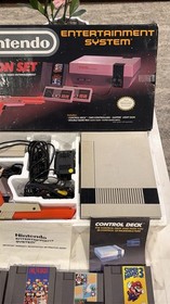 NES Action Set Console Nintendo Completo CIB Testato Super Mario Bros Duck Hunt