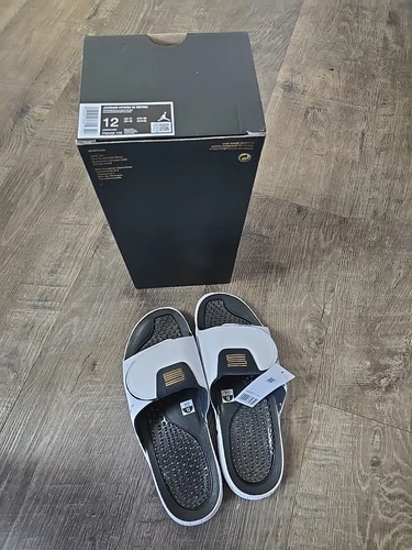 SANDALI AIR JORDAN 11 RETRO HYDRO SLIDE Met Oro Bianco xi DS FN2452 170 Tg 12