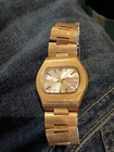 Vtg SEIKO  1977 AUTOMATIC 17 JEWELS Gold-Tone Day Date Watch 6309-5059 Works