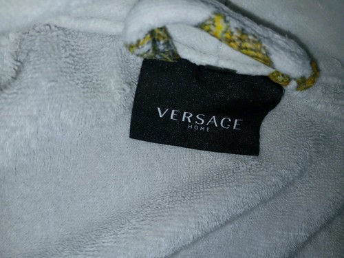 Versace Limited Edition Medusa Head Baroque Bathrobe Pink Gold Unisex No Tie S - Picture 10 of 10
