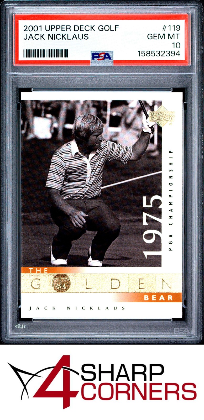 2001 UPPER DECK GOLF #119 JACK NICKLAUS HOF PSA 10