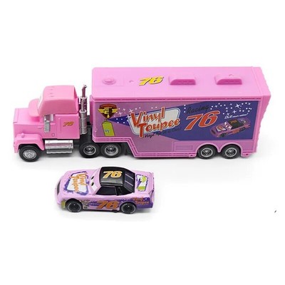 1-2Pc Disney Pixar Cars No.76 Vinyl Toupee Hauler Truck Car