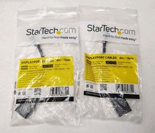 2 PACK StarTech.com MDP2DPMF6IN 6" Mini DisplayPort to DisplayPort Video Cable
