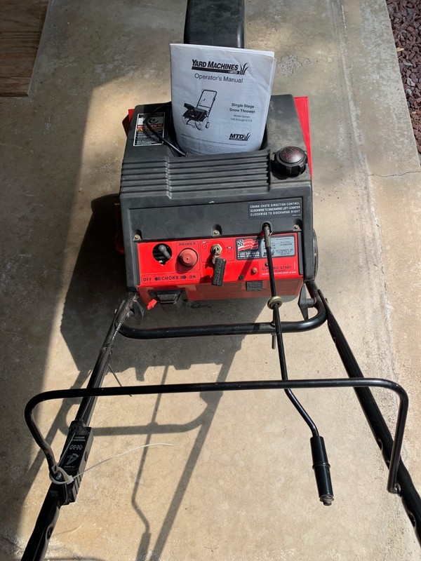 Yard Machine Single Stage Electric Start Snow Thrower