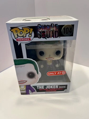FUNKO POP The Joker Suicide Squad 104 Target Exclusive Boxer W/Protector - P65