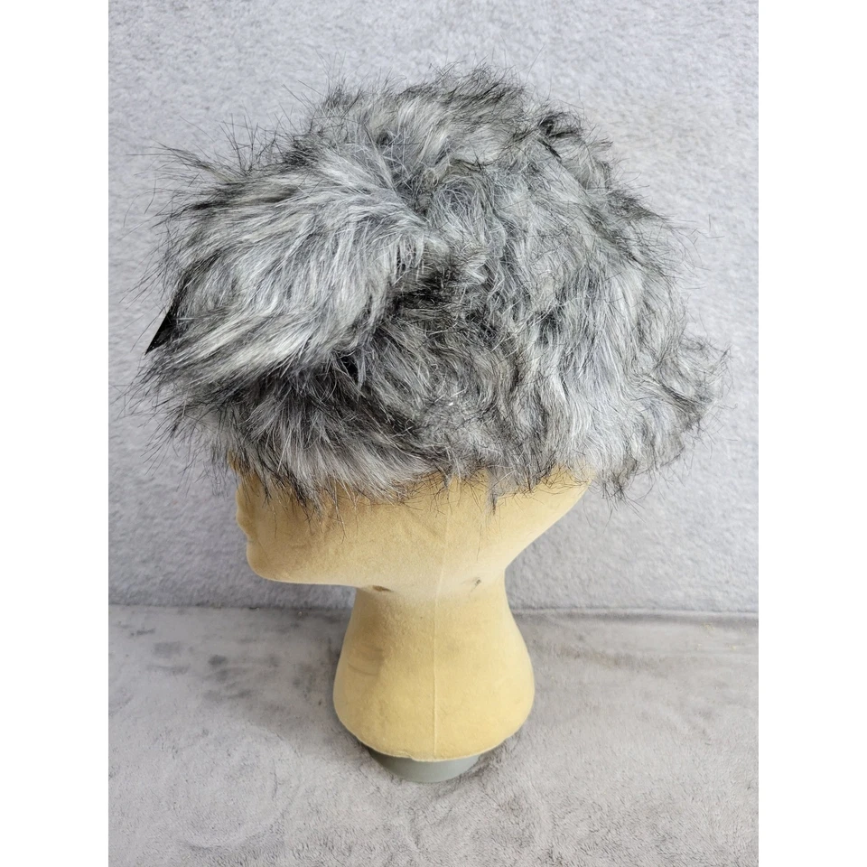 Espíritu Halloween Lobo Sombrero Disfraz Peluche Gris Imitación Piel Animal Orejas Foto 4 de 4