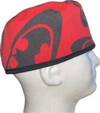 DC Comics Batman Big Black Signs On Red Scrub Hat Chemo Cap