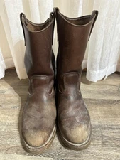 Red Wings Pecos Boots Mens 8.5 D Model 1155 Brown Leather Work Western USA Made
