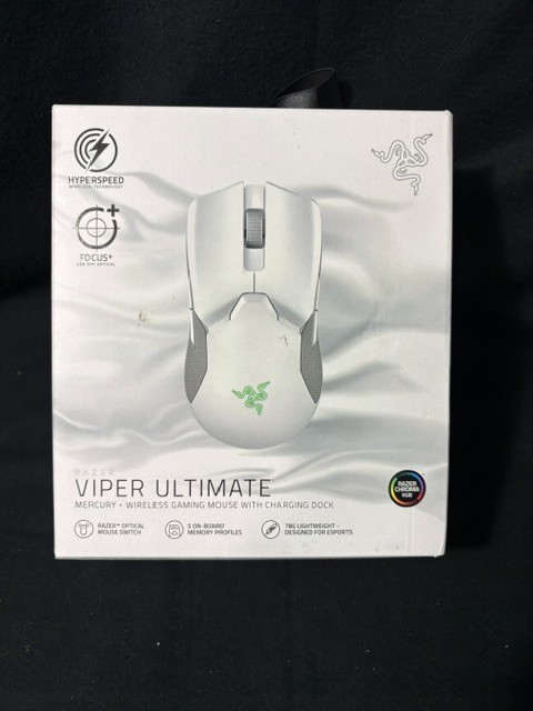 Razer Viper Ultimate Wht Gaming Mouse Charging USB Cable Dock Dongle  4Parts