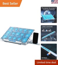 High-Performance Gaming Laptop Cooling Pad with 10 RGB Modes  6 Height Options