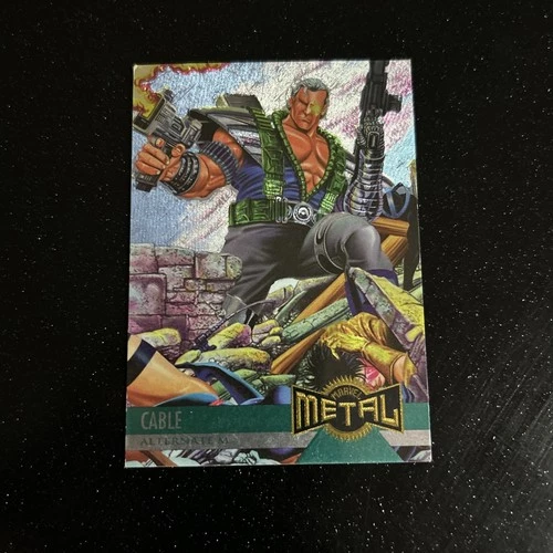 Marvel Metal X-Men CABLE 1995 Fleer Vintage Comic Trading Card #127