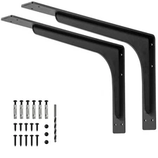 24 INCH x 14.2 INCH Shelf Brackets,L Shelf Brackets,Vertical Angle, Premium A