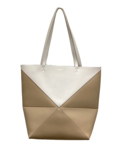 Loewe Puzzle A779G50X18 Leather Beige Tote Bag #TFB14086