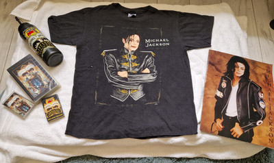VINTAGE 1992 Michael Jackson Dangerous Tour WEMBLEY Lot - Rare Flawless Shirt L
