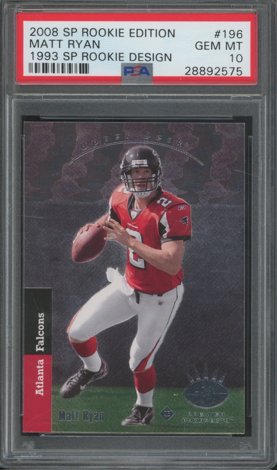 Matt Ryan SP Rookie Edition #196 1993 SP Rookie Design