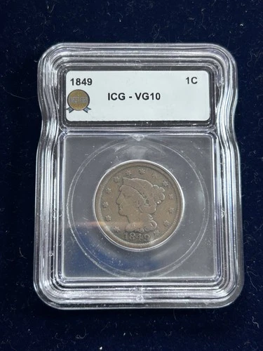 1849 Braided Hair Large Cent — photo from another recent sale