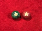 GREAT CIVIL WAR ERA PATRIOTIC STAR HAND FORMED FIRED CLAY MARBLES