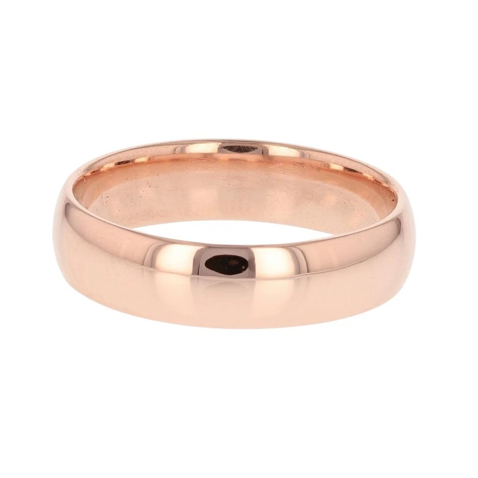 Классическое полированное обручальное кольцо 5,9 мм из розового золота 10 карат 6,44 грамма размер 11,5 - Изображение 3 из 4