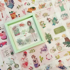 Washi Paper Sticker Set - 50 Sheets for Scrapbooking and Creative Projects