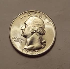 1943 S WASHINGTON QUARTER, GEM BU CONDITION