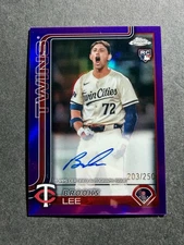 2025 Topps Chrome Brooks Lee Rookie Auto Purple Refractor /250 #RA-BL Twins RC