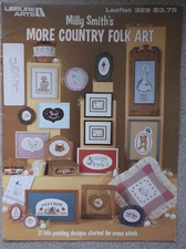 MORE COUNTRY FOLK ART cross stitch pattern chart motif leaflet Leisure Arts