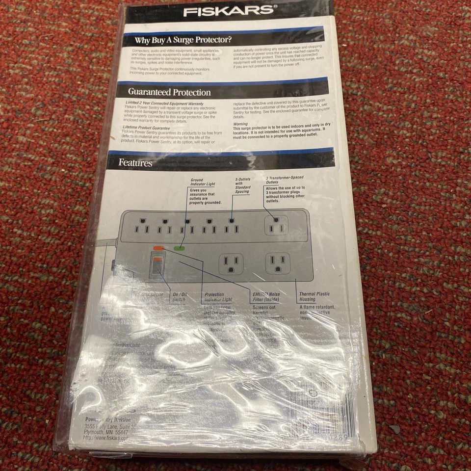 Fiskars Protector contra sobretensiones Tira de alimentación con apagado automático Modelo 289 Foto 3 de 4