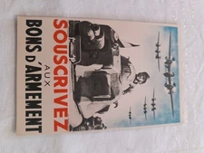 Old postcard military propaganda WW2 subscribe vouchers armored aircraft 