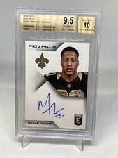 2016 Elite Pen Pals Michael Thomas Auto Rookie BGS ALL 9.5 /10 RC  POP 12