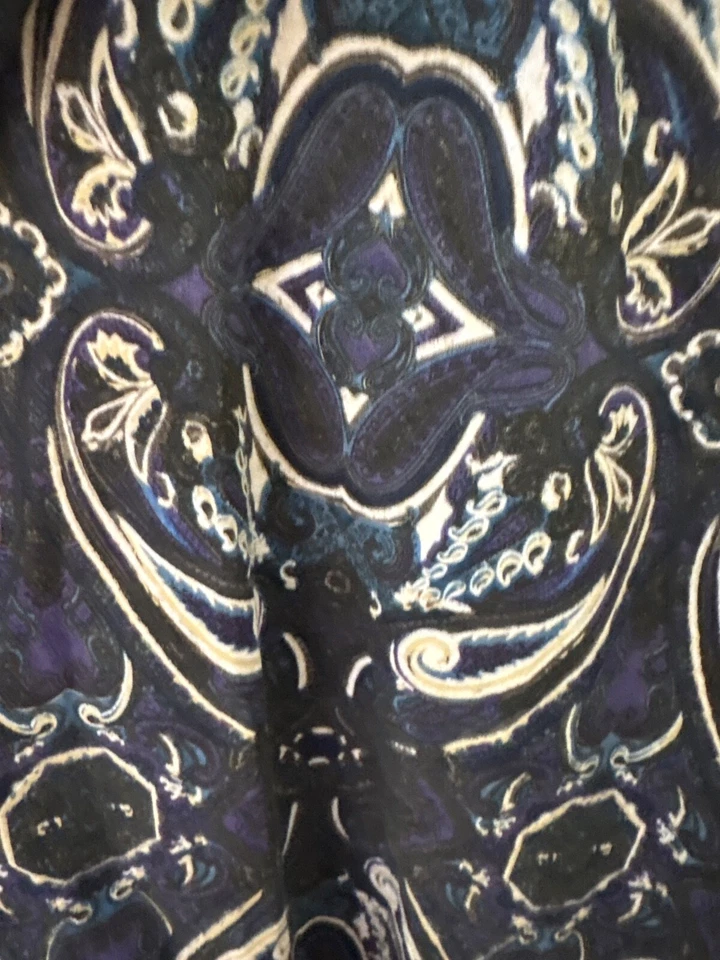 Camisa de vestir de cachemira AXXESS 100 % algodón cuello alto azul 4XL para hombre Foto 3 de 4