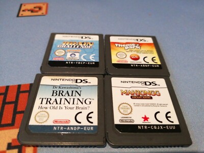 Nintendo ds Konvolut 4 Spiele - Gehirntraining, Freizeitpark, Mahjong, Brain Challenge